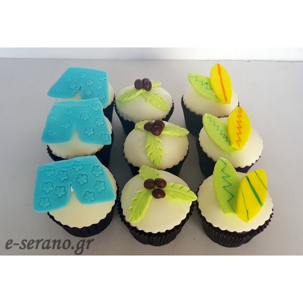 Cupcakes με θέμα surf