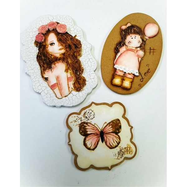 Μπισκότα κοπέλα-πεταλούδα-κορίτσι