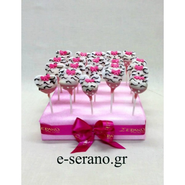 Cake pops minnie ρόζ