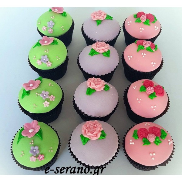Cupcakes λουλούδια