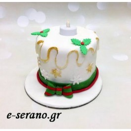 Χριστουγεννιάτικη τούρτα κερί