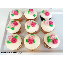 Cupcakes με λουλούδια
