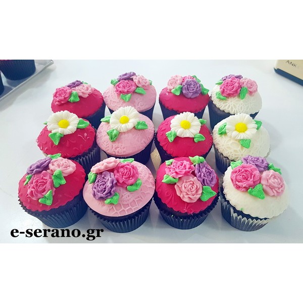 Cupcakes με λουλούδια