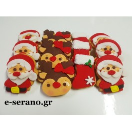 Χριστουγεννιάτικα μπισκότα άγιος βασίλης-τάρανδος