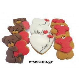 Μπισκότα αρκουδάκι-καρδιά